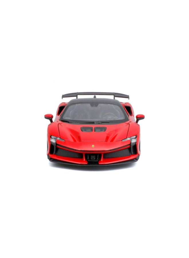 Bburago Race & Play Ferrari SF90 XX Stradale Die-cast Car (1:24, Red/Black) - Image 1